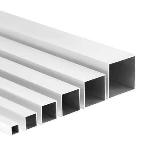 Square and rectangular hollow aluminium tubes